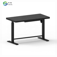 Bureau de travail moderne en verre, bureau électrique réglable en hauteur avec tiroirs