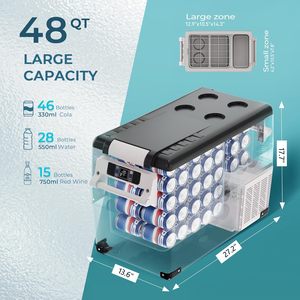 Réfrigérateur électrique EUHOMY 48QT 12V, glacière portable, commande par application, congélateur compact, multifonction, utilisation en extérieur - Product Image 6