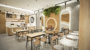 Finitions industrielles mais modernes, café, pains Croissants, pâtes fraîches, Design de boulangerie, restauration rapide, Design de magasin - Product Image 6