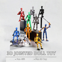 Nouveau modèle de jouet robot 3D mini articulé à 13 points, populaire à l'international, figurine en plastique multi-articulée mobile, figurine d'anniversaire et objet décoratif