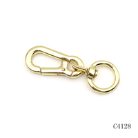 Kait Putar Emas 20mm, Penjepit Lobster Logam, Kait Karabiner Putar untuk Tali Tas, Perlengkapan Tas