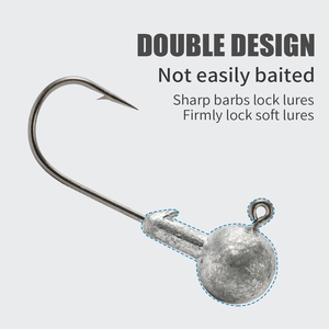 Lushawer 5 cái/túi chì đầu câu cá móc 1.5g 3.5g 5g 7g 10g <span class=keywords><strong>Jig</strong></span> móc fishhook thép carbon cao barbe sử dụng cho mềm thu hút - Product Image 3