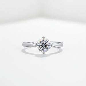 Bagues de fiançailles et de mariage en argent de haute qualité, plaquées or, serties de diamants de laboratoire, couleur blanche fantaisie, unisexe, personnalisables - Product Image 1