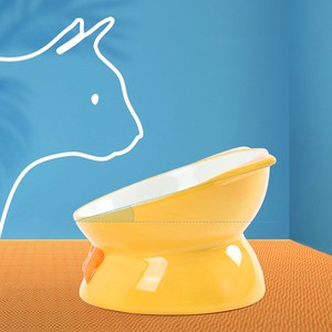 Ciotola per gatti Anti <span class=keywords><strong>vomito</strong></span> ciotole per cibo per gatti rialzate inclinate ciotola per alimenti per animali domestici in ceramica per gatti con faccia piatta - Product Image 4