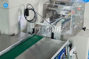 Máquina de Envasado Horizontal Totalmente Automática de Alta Velocidad, Máquina de Envasado de Almohadas con Película de PE y PVC para Pasteles de Luna y Dim Sum - Product Image 2