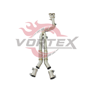 Système d'échappement Catback à valve en acier inoxydable poli miroir Vortex pour F97 X3M F98 X4M S58 3.0T avec tube intermédiaire simple résonné - Product Image 2