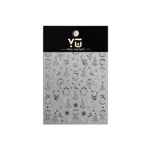 TSZS Noël Elk Guirlande Renne En Relief <span class=keywords><strong>Nail</strong></span> <span class=keywords><strong>Art</strong></span> Autocollant Argent Or Noël Flocon De Neige <span class=keywords><strong>Nail</strong></span> <span class=keywords><strong>Art</strong></span> Stickers - Product Image 5
