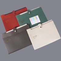 Carpeta de Archivos para Oficina, Gran Capacidad, 5/8/12 Compartimentos, Estilo Vintage, PP Grueso, para Documentos, Estudiantes y Negocios