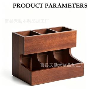 Estante de almacenamiento personalizado para cápsulas de café, organizador de bolsitas de té y refrigerios para encimera de madera, estante de almacenamiento móvil multiusos - Product Image 4