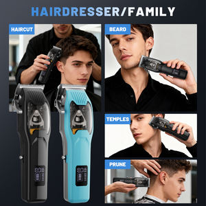 男性用プロ用バリカン、プロ用理髪師バリカンとトリマーセット、コードレスバリカン、理髪師用ヘアカットキット - Product Image 5