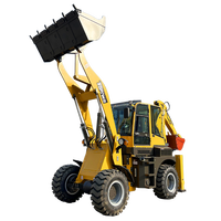 TOPONE engins de terrassement mini tracteur tractopelle remorquable TBL30-25 4WD tracteur chargeur frontal prix bon marché