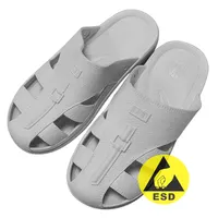 รองเท้าทำงานสำหรับผู้ชายและผู้หญิง,รองเท้าแตะแบบเบ็ดเสร็จ SPU ป้องกันไฟฟ้าสถิตคุณภาพสูง ESD