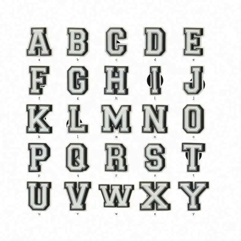 Großhandel Jersey Buchstaben & Zahlen Clog Charms für Clog buchstabe Clog Charms Alphabet Schuh Charms für Clog Dekoration Zubehör