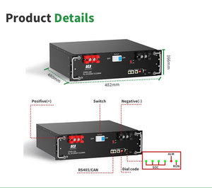 エネルギー貯蔵リチウムイオンバッテリーAkku20kw 30kw 40kw 51.2V 200ah 280ah 300ah 48V Lifepo4ラックバッテリー48v20ahリチウムバッテリー - Product Image 3