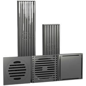 Desagüe de Piso Antirrobo de Latón Gunmetal Rectangular Anticorrosión para Ducha y Baño de Doble Uso con Conexión Roscada - Product Image 1