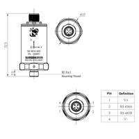 Sensor de Vibración Triaxial Industrial de Acero Inoxidable 316L, Monitoreo de Velocidad, Aceleración, Sobreposición y Temperatura, RS485, CE, OEM