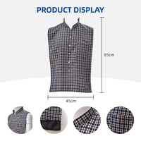 Vente en gros de bavoir adulte réutilisable à la mode protecteur de vêtements imperméables lavable de style chemise