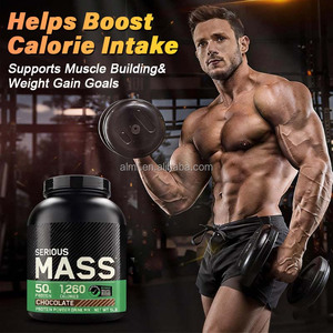 โปรตีนสูง 50 กรัม 1260 แคลอรี่ รสช็อกโกแลต 5 ปอนด์ อาหารเสริมเพิ่มน้ำหนัก เพิ่มกล้ามเนื้อ สำหรับฟิตเนส สร้างมวลกล้ามเนื้อ ผง Serious <span class=keywords><strong>Mass</strong></span> - Product Image 2