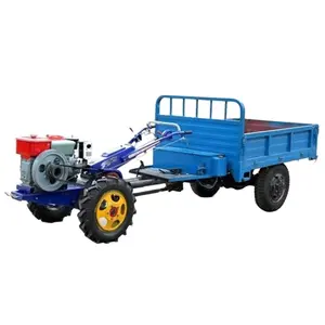 Mini Diesel Power Tiller Farm Cultivator Garden Tiller Walking Tractor With Trailer