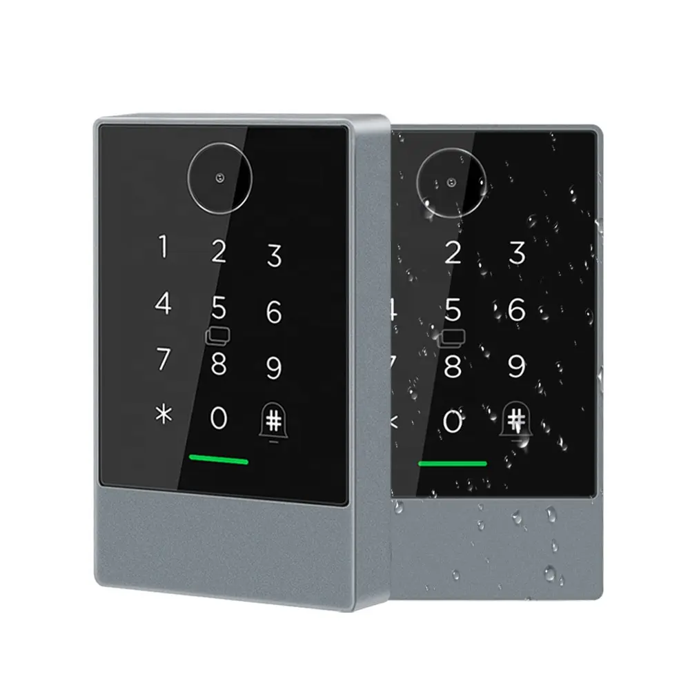 Ttlock mã QR kiểm soát truy cập đọc 13.56MHz RFID IP67 Bàn phím không thấm nước QRcode Scanner k3q + G2 Hub làm việc với Alexa Google nhà