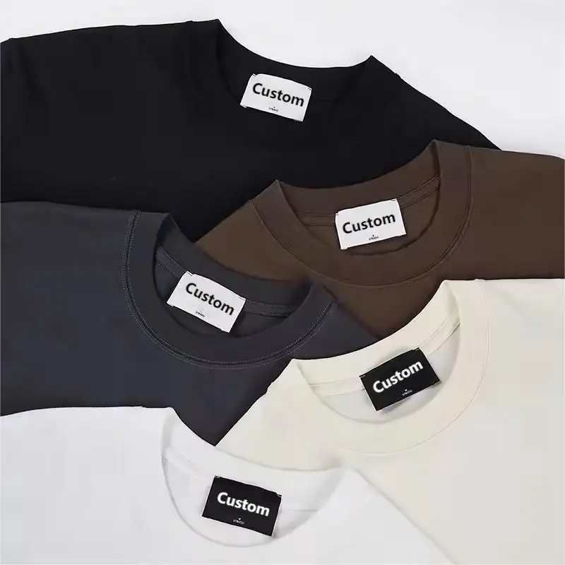 S-3XL personnalisé 200 Gsm 100% coton T-Shirt hommes 2024 blanc noir goutte épaule surdimensionné T-Shirt Homme Coton