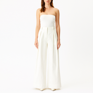 Fabricants de vêtements en gros Femmes Loisirs Dames <span class=keywords><strong>Pantalon</strong></span> à jambes larges Formelle Pleine Longueur Taille Haute <span class=keywords><strong>Pantalon</strong></span> Plissé - Product Image 4