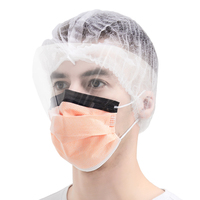 Fabricant Hubei Haixin Masques faciaux avec visière anti-buée Bouclier jetable Orange Earloop Transparent Protection faciale