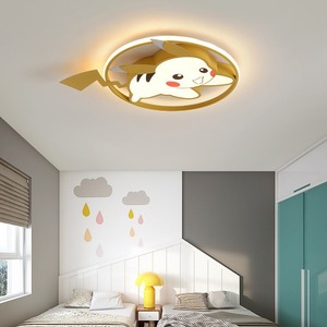 Cartoon <span class=keywords><strong>Pikachu</strong></span> plafoniera Led 39w a tre colori in continua oscuramento camera da letto studio scuola materna protezione occhi luce del soffitto - Product Image 2