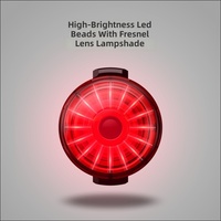 Feu arrière de vélo intelligent personnalisé, lampe torche 4 LED en alliage d'aluminium, étanche, alimenté par batterie, 6 modes, allumage/extinction automatique pour route et montagne