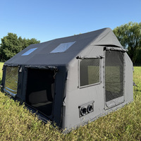 Carpa inflable portátil impermeable de tela Oxford, muy vendida, para 4-8 personas, con techo, para aventuras al aire libre.