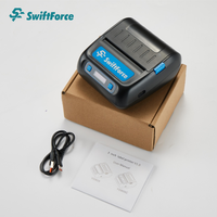 Printer Mini Portabel 80mm, Printer Termal Genggam Mobile Sistem USB Android dan IOS