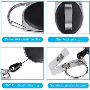 Móc Khóa Kéo Yoyo Tùy Chỉnh Móc Treo Huy Hiệu Tên Thẻ ID Có Thể Thu Gọn Kèm Kẹp Cá Sấu Móc Đa Năng - Product Image 5