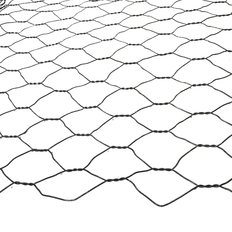 Zinc-aluminum alloy hot dip galvanized stone gabion mesh lead wire mesh box plastic coated Renault pad gabion mesh
