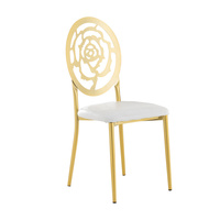 Chaises de banquet de luxe en acier inoxydable pour la location d'événements et de fêtes