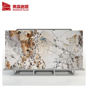 Luxury Granite Quartz Slabs Ceramic Sintered Stone Panel Tile Sample For Background