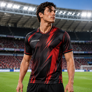 <span class=keywords><strong>Maillot</strong></span> <span class=keywords><strong>de</strong></span> football <span class=keywords><strong>personnalisé</strong></span> à rayures modernes avec sublimation à l'encre italienne pour les équipes d'entreprise - Product Image 1