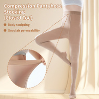 Bas de contention médicaux personnalisables en Spandex/Nylon de haute qualité, élastiques, anti-varices, antidérapants, doux, jusqu'au genou, 15-21 mmHg