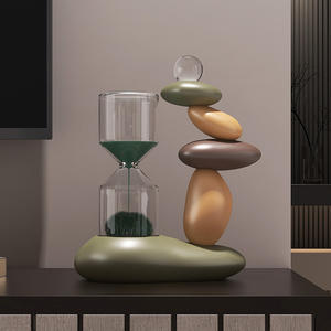<span class=keywords><strong>Sablier</strong></span> magnétique en résine porte-bonheur, décoration Feng Shui moderne, ornement d'équilibre peint à la main, pour salon, bureau, entrée, cadeau porte-bonheur - Product Image 3