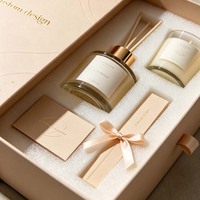 Boîte à bougies rigide de luxe en gros, conception personnalisée, boîte cadeau pour bougies d'aromathérapie avec insert en mousse