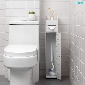 Small Bathroom <strong>Storage</strong> <strong>Corner</strong> Floor <strong>Cabinet</strong> with Doors and Shelves Hot Sales Toilet Paper Holder Stand for Small Spaces - Product Image 4