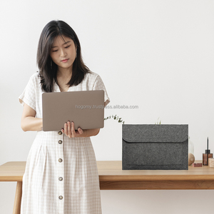 Custom Logo Multi-Function A4/A5 Envelope <b>Folder</b> Luxury Classic Felt <b>File</b> Sleeve Storage Cover with Strap/Button Document Bag - Product Image 4