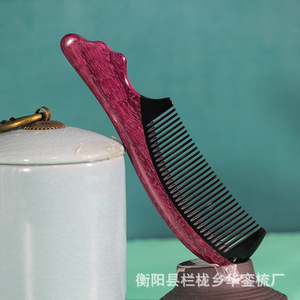 Peine de cuerno de 10-15 cm con dientes finos para el cuidado del cabello de niños y adultos, de la ciudad de Hengyang, condado de Lanlong. - Product Image 2