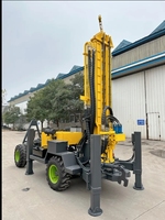 Plate-forme de forage hydraulique de puits d'eau de roues de 180m 200m 300m 400m 500m pour la machine rotative de roche de forage profond