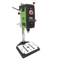 Perceuse à colonne numérique de précision 800W électrique, broche 13mm, course 90mm, BG-518801, marque MINIQ, 200-2500 tr/min, en fonte, qualité DIY
