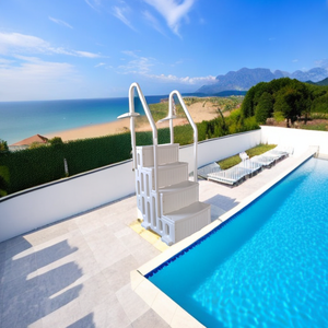 Accessoires de piscine, échelle de piscine, double main courante pour piscines enterrées et hors sol - Product Image 5