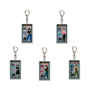 Llavero de acrílico personalizado con diseño de dibujos animados, hombre pixelado, colgante impreso UV, accesorios para bolsos - Product Image 2