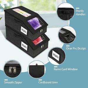 Stackable <b>Hat</b> Storage for Baseball Caps, <b>Hat</b> Storage <b>Boxes</b> for Closet, Holds up to 30 Caps with Cardboard, <b>Hat</b> Organizer - Product Image 6