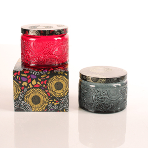 Bán Buôn Giáng Sinh 120Ml Đầy Màu Sắc Nổi Vòng Nến Thủy Tinh <span class=keywords><strong>Jar</strong></span> Với Nút Chai Kim Loại Nắp Cho Nến Làm Trong Kho - Product Image 4