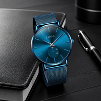 Reloj de Hombre Casual Minimalista de Lujo con Correa de Cuero, Resistente al Agua 30M, Movimiento de Cuarzo Ultrafino y Moderno