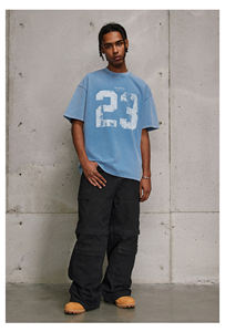 Camiseta de Hombre Extra Grande, Informal, de Punto Liso, 180 g/m², de Algodón y Poliéster, Diseña Tu Propio Logotipo, Personalizada con Impresión - Product Image 4